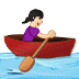 🚣🏻‍♀️ woman rowing boat: light skin tone display on Samsung